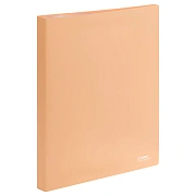 Папка с 40 вкладышами СТАММ 'Акцент' А4, 21мм, 800мкм, пластик, персиковая