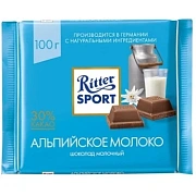 Шоколад Ritter Sport молочный с альпийским молоком 100г