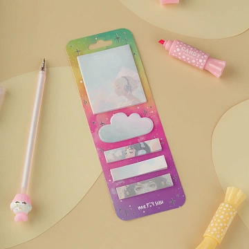 Флажки-закладки и самоклеящиеся блоки в наборе MESHU 'Kawaii dreams', 20л., европодвес