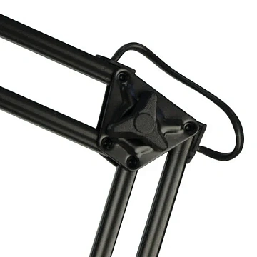 Настольная лампа светильник Бета на струбцине, цоколь Е27, чёрный