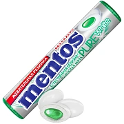 Жевательная резинка Mentos Pure white Нежная мята, 15.5г