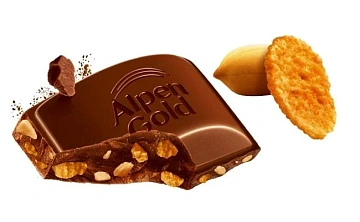 Шоколад Alpen Gold Арахис-хлопья, 80г