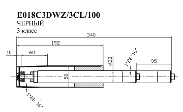 Газлифт Бюрократ E018 E018C3DWZ/3CL/100 черный для офис.кресла 50мм металл