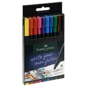 Набор капиллярных ручек Faber-Castell 'Grip Finepen' 10цв., 0,4мм, трехгранные, пластик. уп., европо