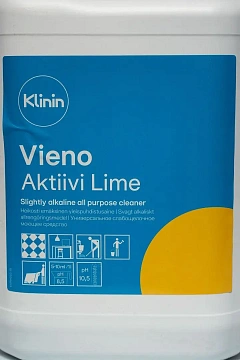 Универсальное моющее средство Klinin Vieno Aktiivi Lime 5л, с ароматом лайма, для водостойких поверхностей, T7504.005