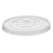 Крышка для одноразовых стаканов Взлп плоская прозрачная, d=90мм, с отверстием, 50шт/уп