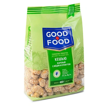 Кешью Good Food жареный с медом и кунжутом, 200г