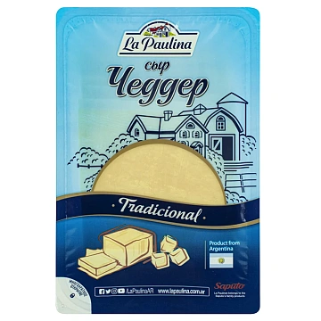 Сыр La Paulina Чеддер полутвердый нарезка 48%, 150г