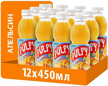 Сокосодержащий напиток Добрый Pulpy апельсин с мякотью, 450мл