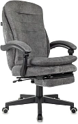 Кресло руководителя Бюрократ T-9950MSG-F Fabric серый Light-19 крестов. пластик подст.для ног