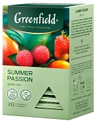 Чай Greenfield Summer Passion  (Самма Пэшн), зеленый, 20 пирамидок