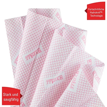 Протирочные салфетки Kimberly-Clark WypAll Х80 7568, листовые, 25шт, 1 слой, красные