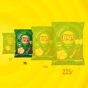 Чипсы Lay's Зеленый лук, 70г