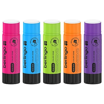 Клей-карандаш Berlingo 'Color Zone', 15г, ПВП