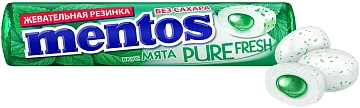 Жевательная резинка Ментос Pure White Нежная мята, 15.5г