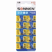 Батарейка Sonnen Alkaline 177A, G4, LR66, алкалиновая, 10шт/уп