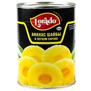 Ананас Lorado шайбы в легком сиропе, 565г