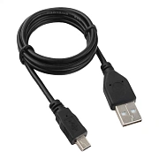 Кабель USB 2.0 - Mini USB, М/М, 1 м, Гарнизон, чер, GCC-USB2-AM5P-1M