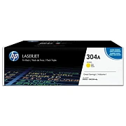 Картридж лазерный HP (CC532A) ColorLaserJet CP2025/CM2320, №304A, желтый, оригинальный, ресурс 2800