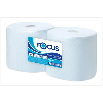 Протирочная бумага Focus Jumbo 5043342, 2 слоя, 1000 листов, белая