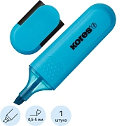 Маркер текстовыделитель Kores BRIGHT LINER PLUS, скош нак, 0.5-5 мм,синий