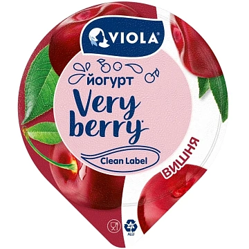 Йогурт Viola Very Berry вишня 2.6%, 180г