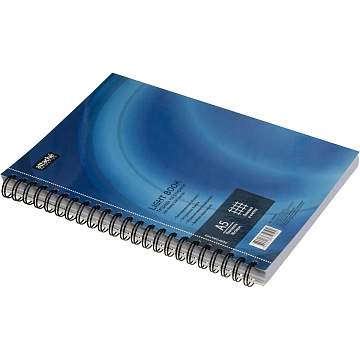 Бизнес-тетрадь 100л,кл,А5,LightBook,спираль,обл.синий,блок белый 70г/м