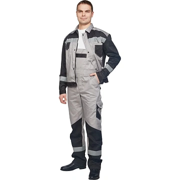 Костюм летний муж л21-КПК сер/чер(р.52-54) 170-176 (серия Л)