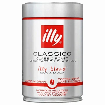 Кофе в зернах ILLY 'Classico' ИТАЛИЯ, 250 г, в жестяной банке, арабика 100%, ИТАЛИЯ, 52
