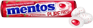 Жевательная резинка Mentos Pure White клубника, 10шт