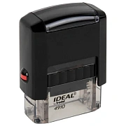 Оснастка для штампа, оттиска 26х9 мм, синий, TRODAT IDEAL 4910 P2, корпус черный, подушка, 125414