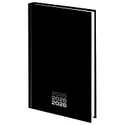 Ежедневник датированный 2026 145х215 мм, А5, STAFF, ламинированная обложка, 'Black style', 117325