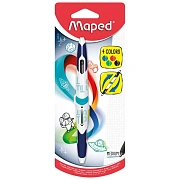 Ручка шарик двустор MAPED TWIN TIP 4, 1мм, 4цв, блистер