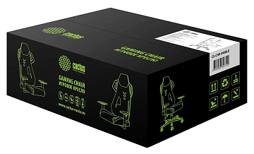 Кресло игровое Cactus CS-CHR-090BLR черный/красный эко.кожа/сетка крестов. нейлон