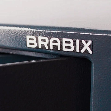 Сейф BRABIX 'КМ-900Т', 900х470х400 мм, 51 кг, ключевой замок + 2 полки, трейзер, крепление к стене,