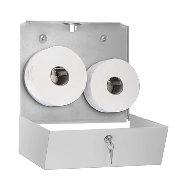 Диспенсер для туалетной бумаги в рулонах Merida Stella R BSB202.R, белый, металлический, Дуо