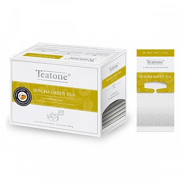 Чай Teatone Green Tea, зеленый, 20 пакетиков на чайник