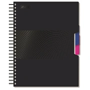 Бизнес-тетрадь А5,140л,кл,спир,пласт.обл,2разд Attache DIGITAL черн 876748