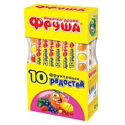 Жевательная резинка Фруша 10 фруктовых радостей, 20г х 24 шт