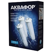 Картриджи сменные АКВАФОР 'Кристалл К3-КН-К7' для холодной воды, 3 ступени, ресурс 6000 л, КОМПЛЕКТ 3 шт., 518544