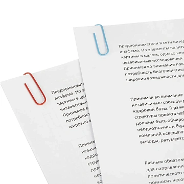 Скрепки Attache с полимерным покрытием,33 мм,разноцветные, 50 шт/уп