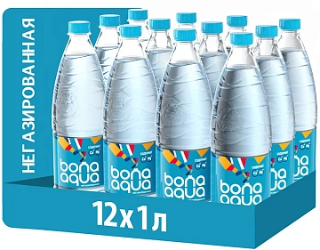 Вода BonaAqua питьевая негазированная, 1л