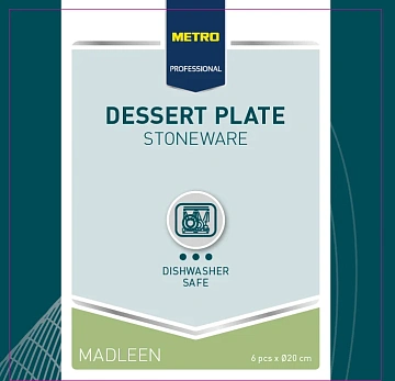 Тарелка Metro Professional Madleen Blue 20см, десертная, 6шт/уп