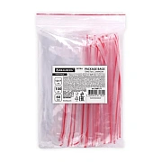 Пакеты ZIP LOCK 'зиплок' ПРОЧНЫЕ, комплект 100 шт., 120х170 мм, ПВД, 60 мкм, BRAUBERG EXTRA, 608171