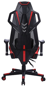 Кресло игровое Cactus CS-CHR-090BLR черный/красный эко.кожа/сетка крестов. нейлон