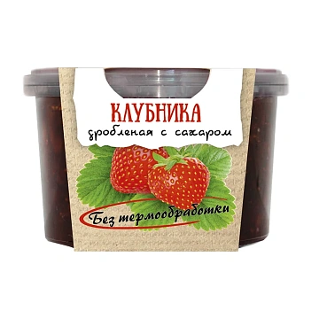 Клубника Егорьевские традиции дробленая с сахаром, 300г