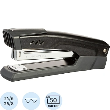 Степлер Attache Power №24/6-26/6-24/8 до 50л.,метал.,мощный,черный