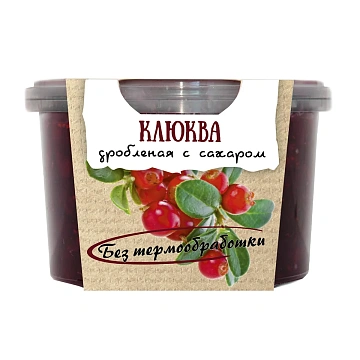 Клюква Егорьевские традиции дробленая с сахаром, 300г