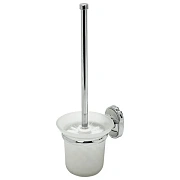 Ершик для унитаза подставка из толстого стекла, крепление к стене, хромированная сталь, LAIMA, 60742