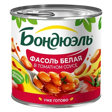 Фасоль Бондюэль в томатном соусе, 400г